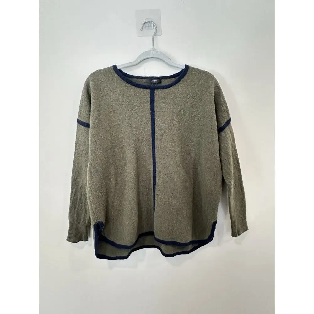 J.Crew Womens 100% Wool Sweater Tunic Oversized Sweater Size S 2142